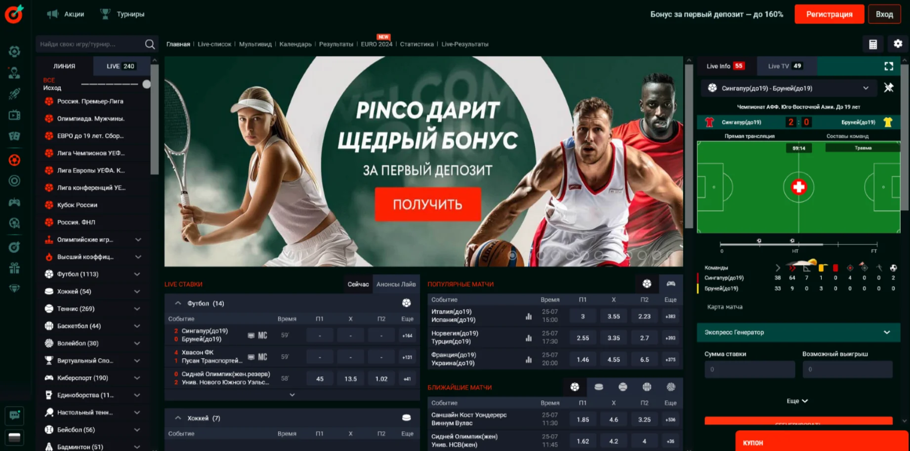 Pinco ставки на спорт Пинко ставки на спорт